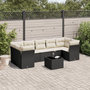 Voir la diapositive 1 : VIDAXL Salon de jardin 8 pcs avec coussins noir resine tressee