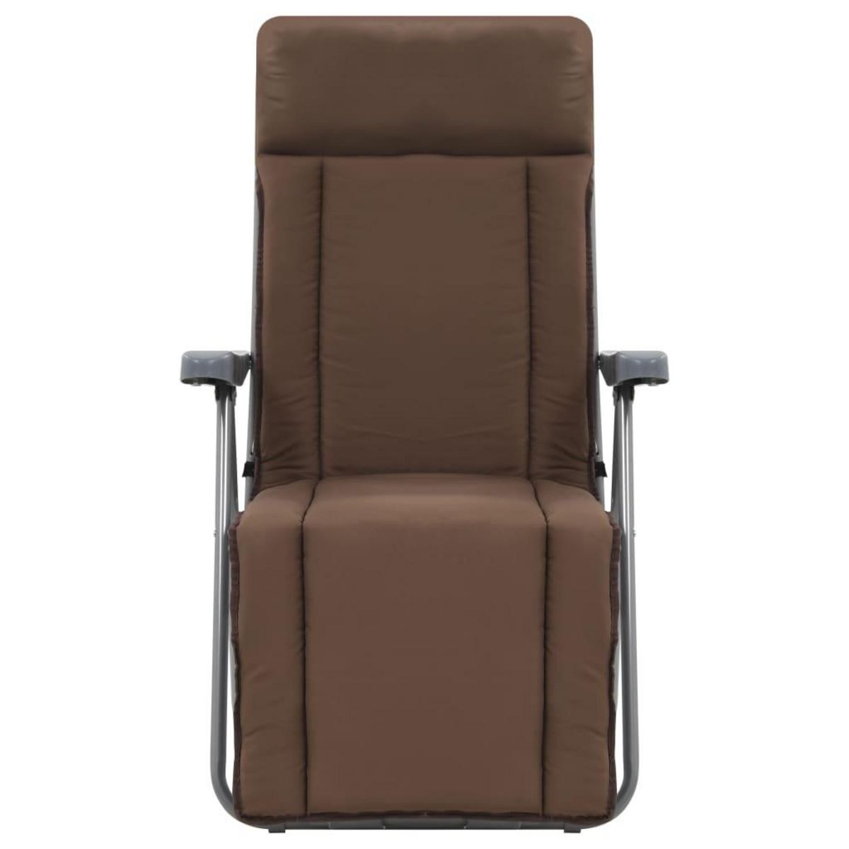 VIDAXL Chaises pliables de jardin avec coussins lot de 2 Marron