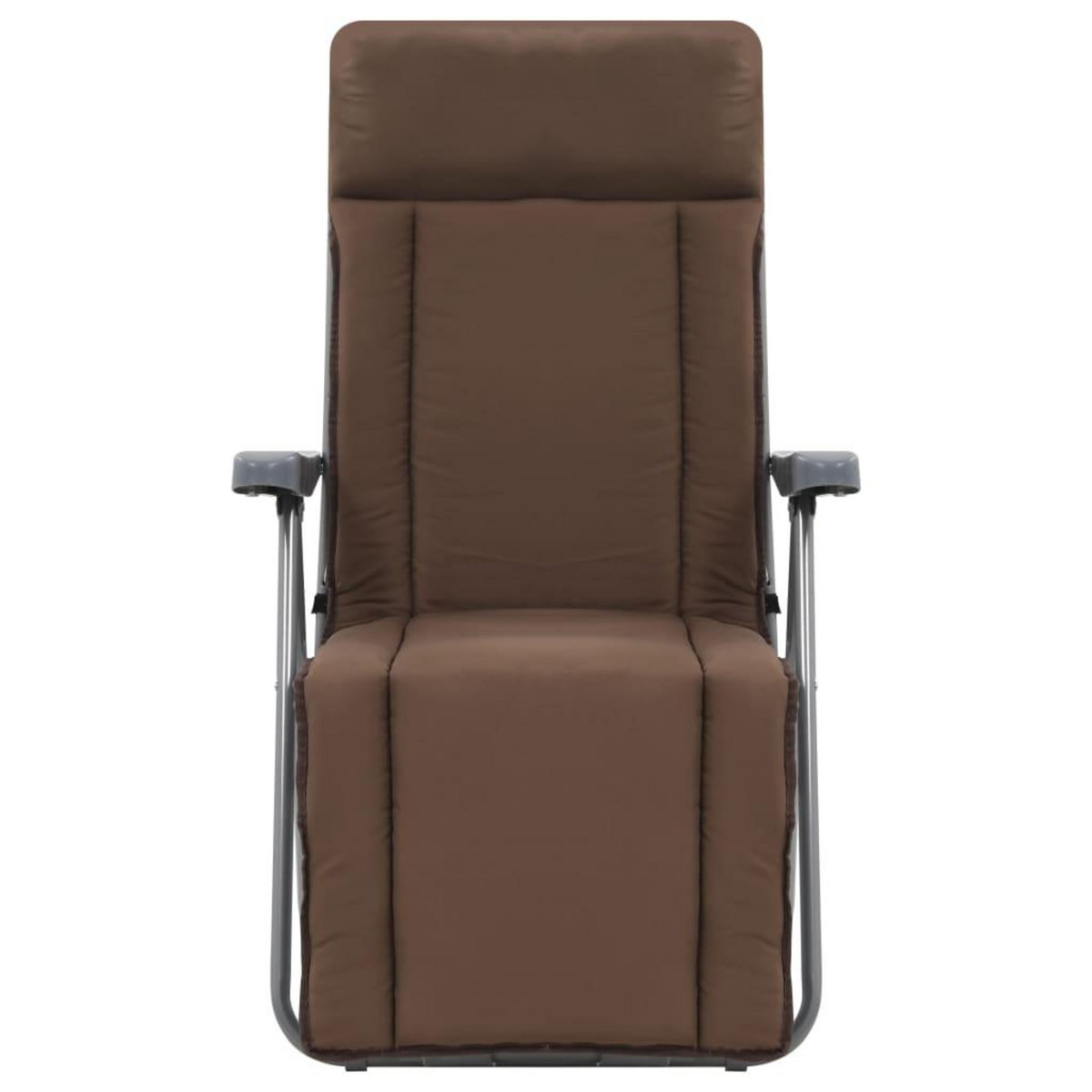 VIDAXL Chaises pliables de jardin avec coussins lot de 2 Marron