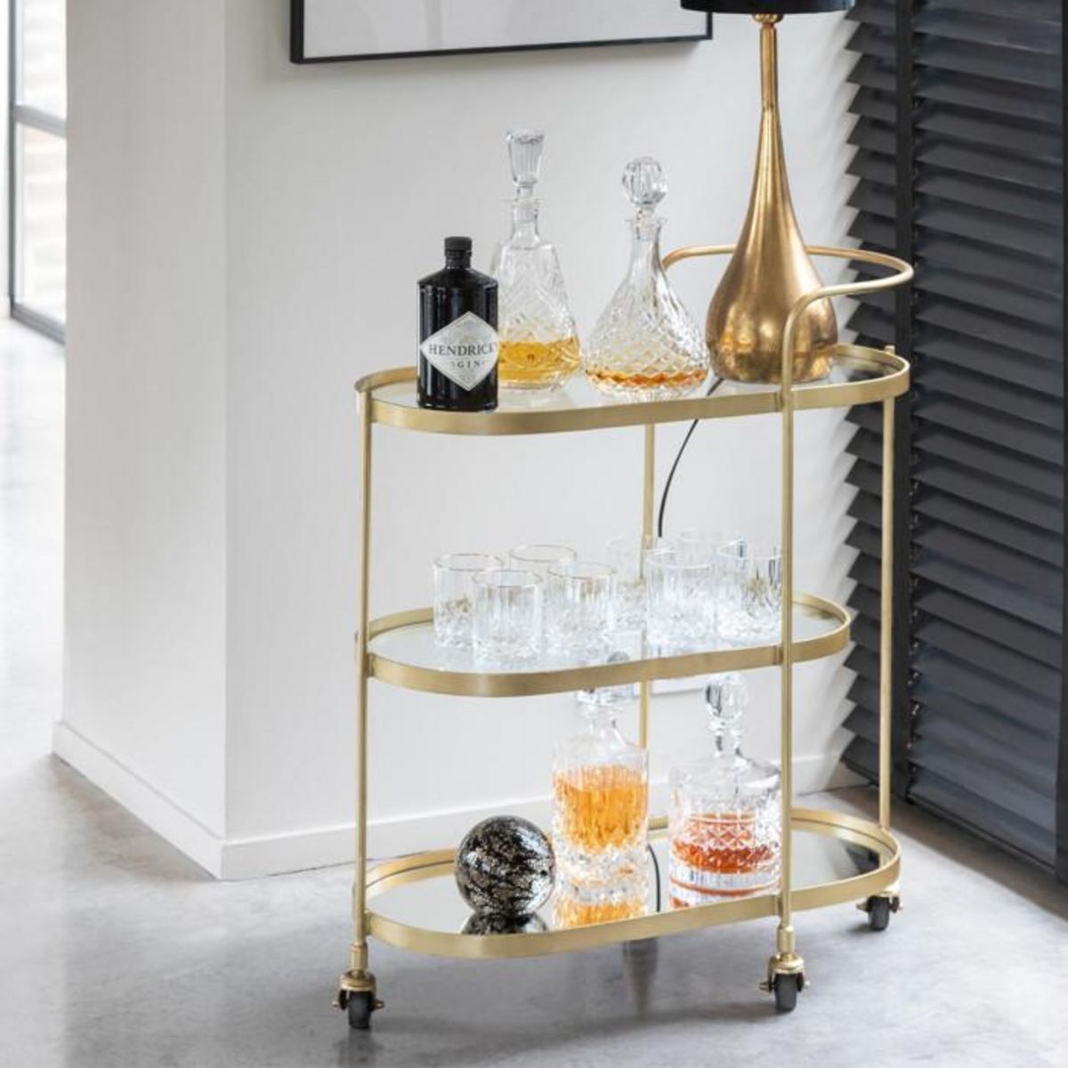 Paris Prix Presse-Papier en Verre  Stardust  12cm Noir & Or