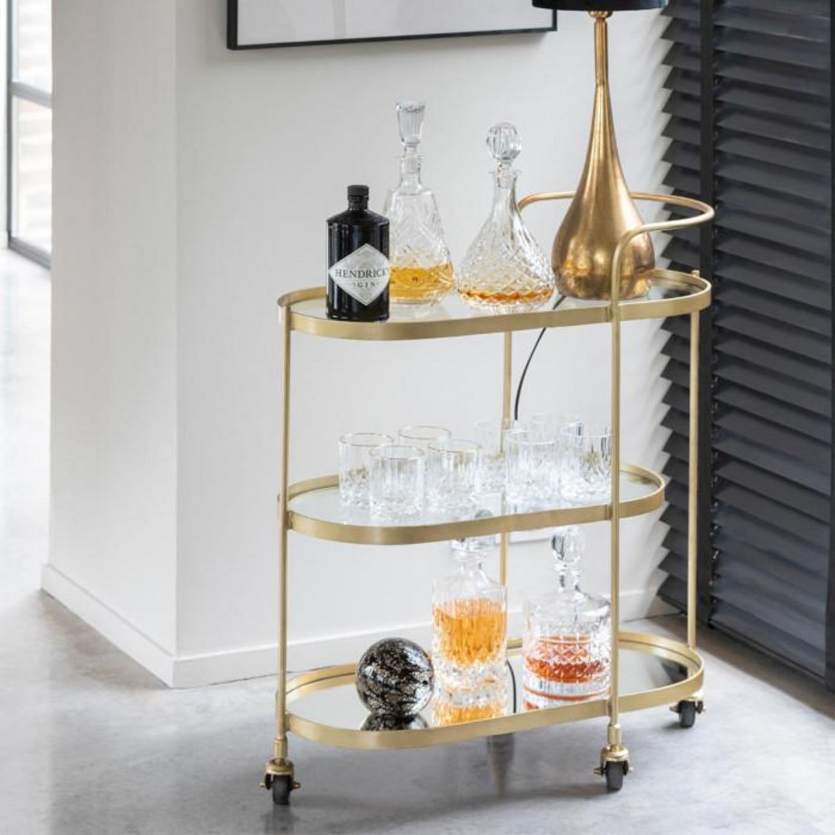 Paris Prix Presse-Papier en Verre  Stardust  12cm Noir & Or