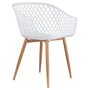 Voir la diapositive 4 : IDIMEX Lot de 4 chaises MADEIRA style scandinave, pieds en bois