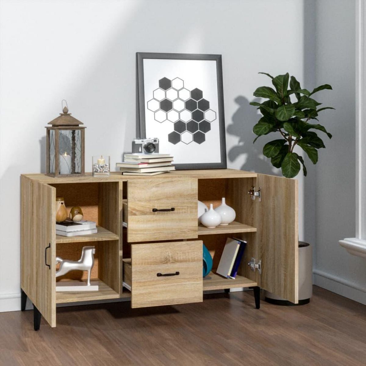 VIDAXL Buffet chene sonoma 100x36x60 cm bois d'ingenierie