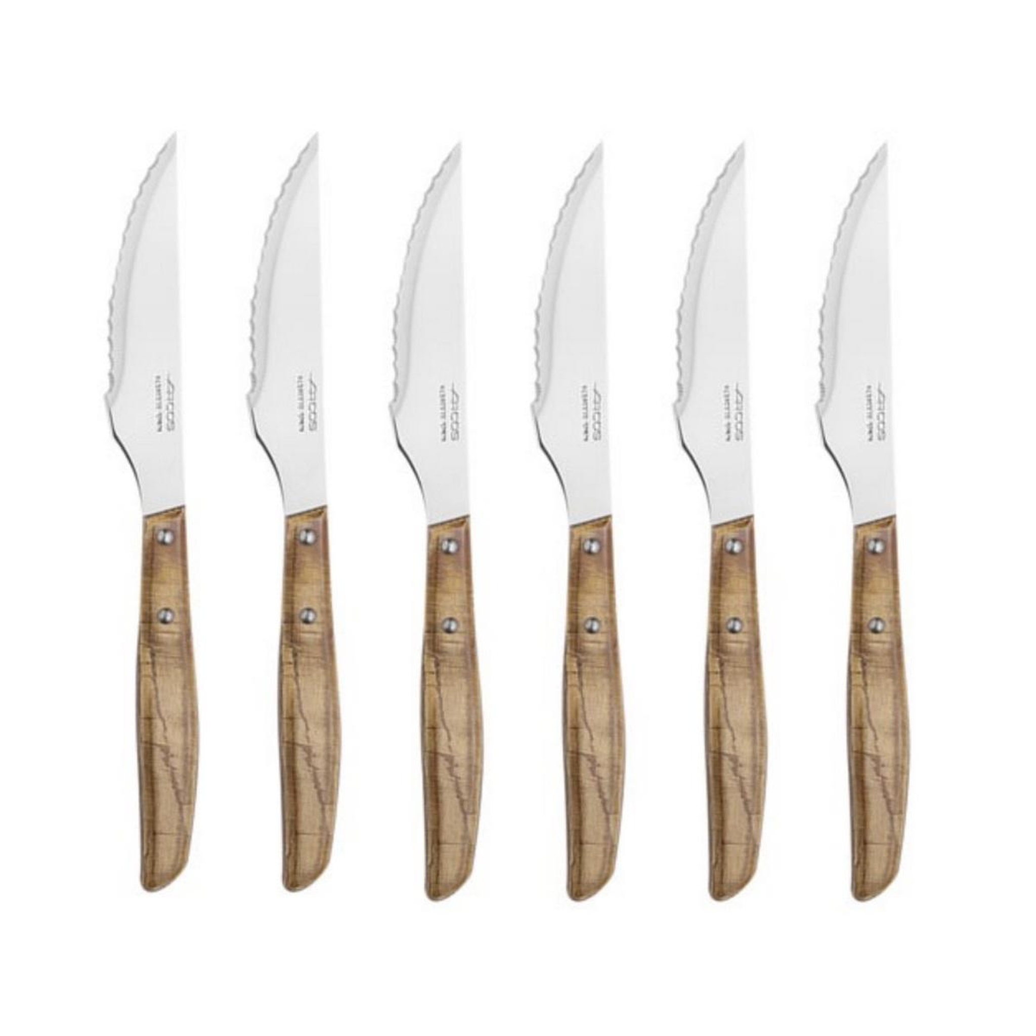Arcos Coffret 6 couteaux à steak 11cm acier inox - 372300