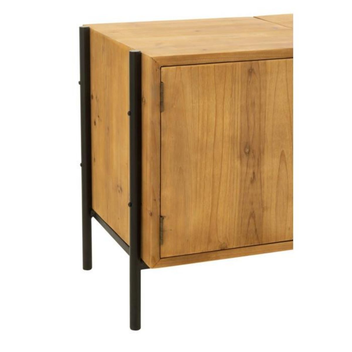 Paris Prix Meuble TV en Bois 2 Portes  Tina  160cm Noir & Naturel
