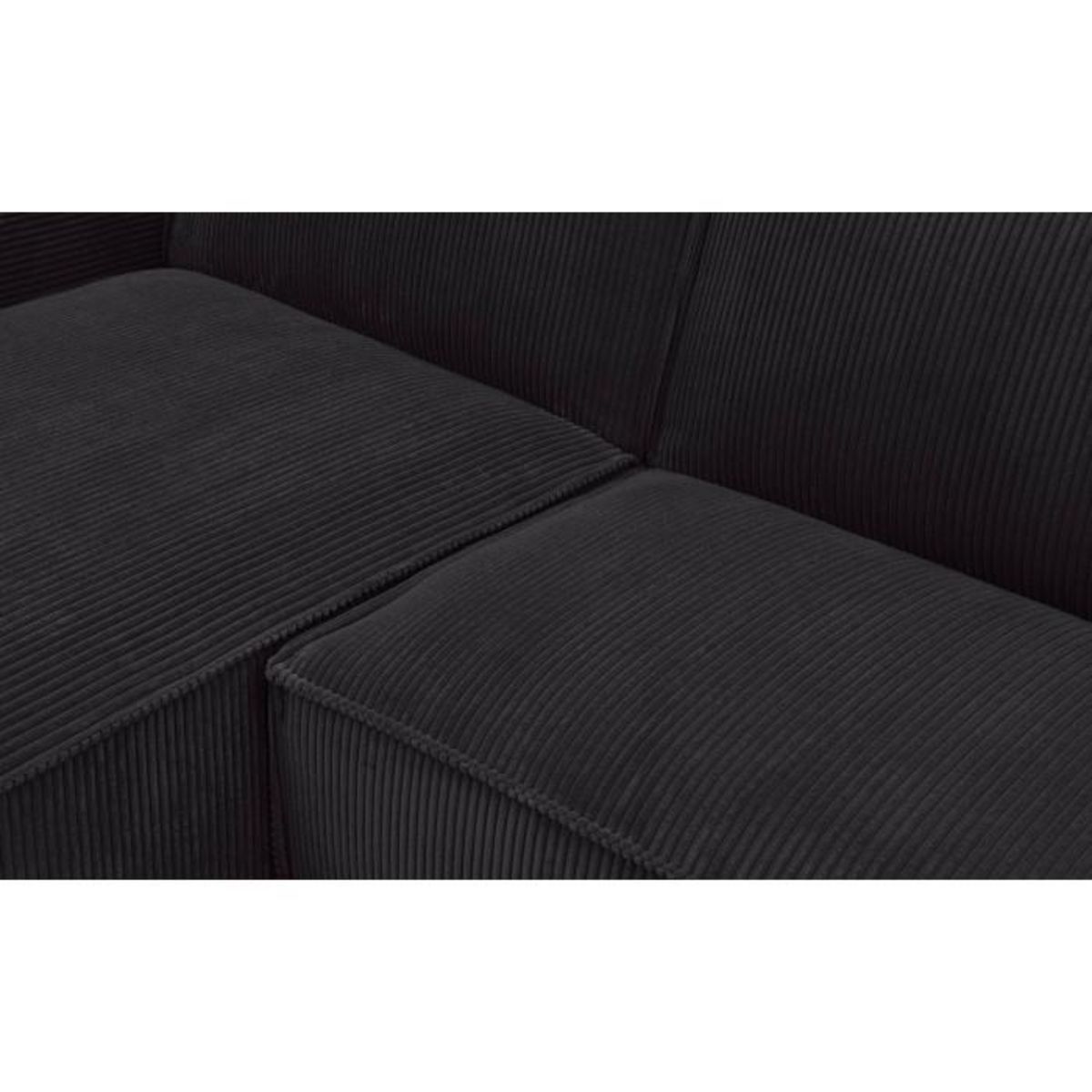 Paris Prix Canapé d'Angle Réversible Convertible  Hester  293cm Noir