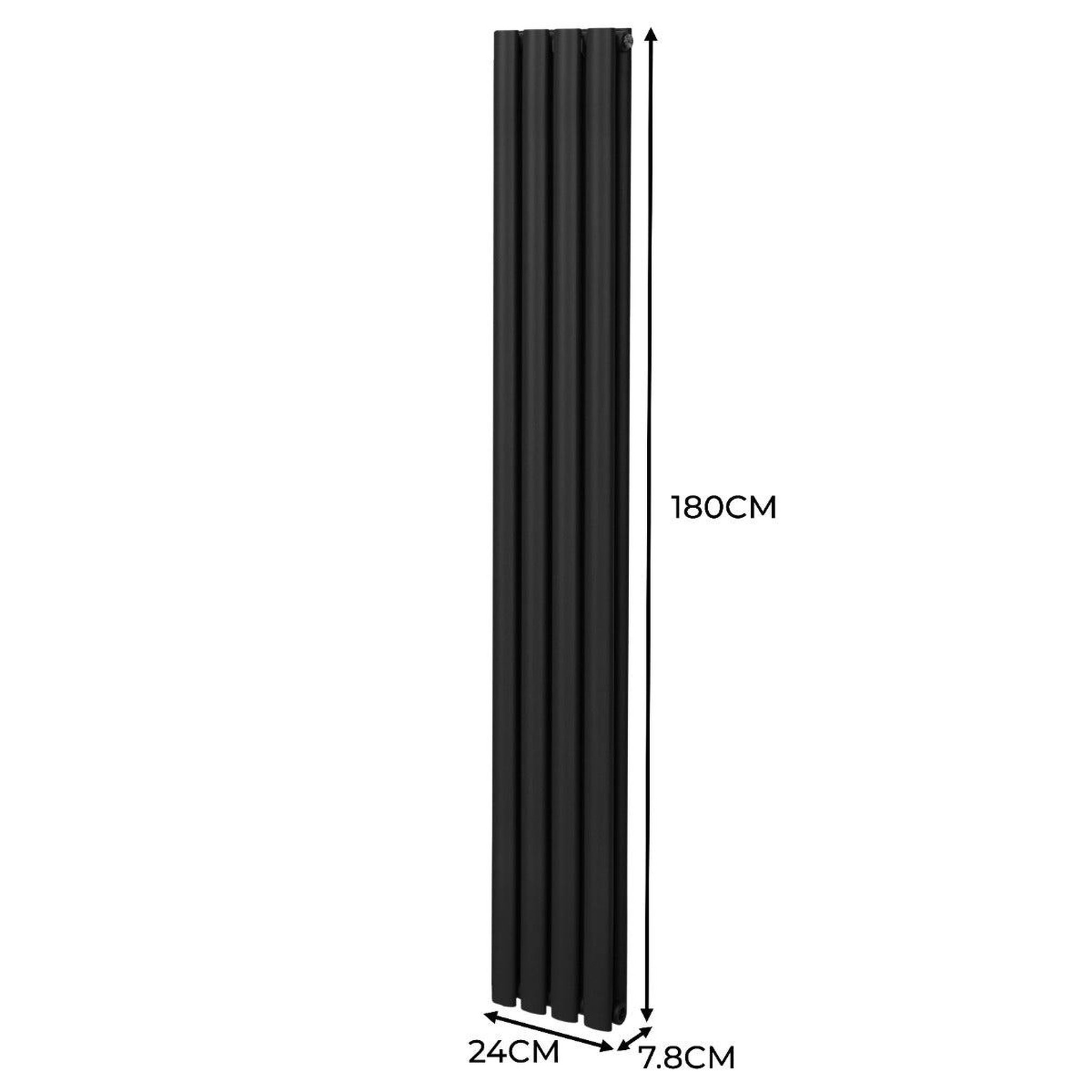 Voir la diapositive 5 : MONSTERSHOP Radiateur à colonnes ovales & robinet, 2 panneaux - 1800 x 240 mm