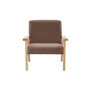 Voir la diapositive 4 : SWEEEK Fauteuil enfant en bois et tissu bouclette taupe. ISAK L 47 x P 43.5 x H 50cm