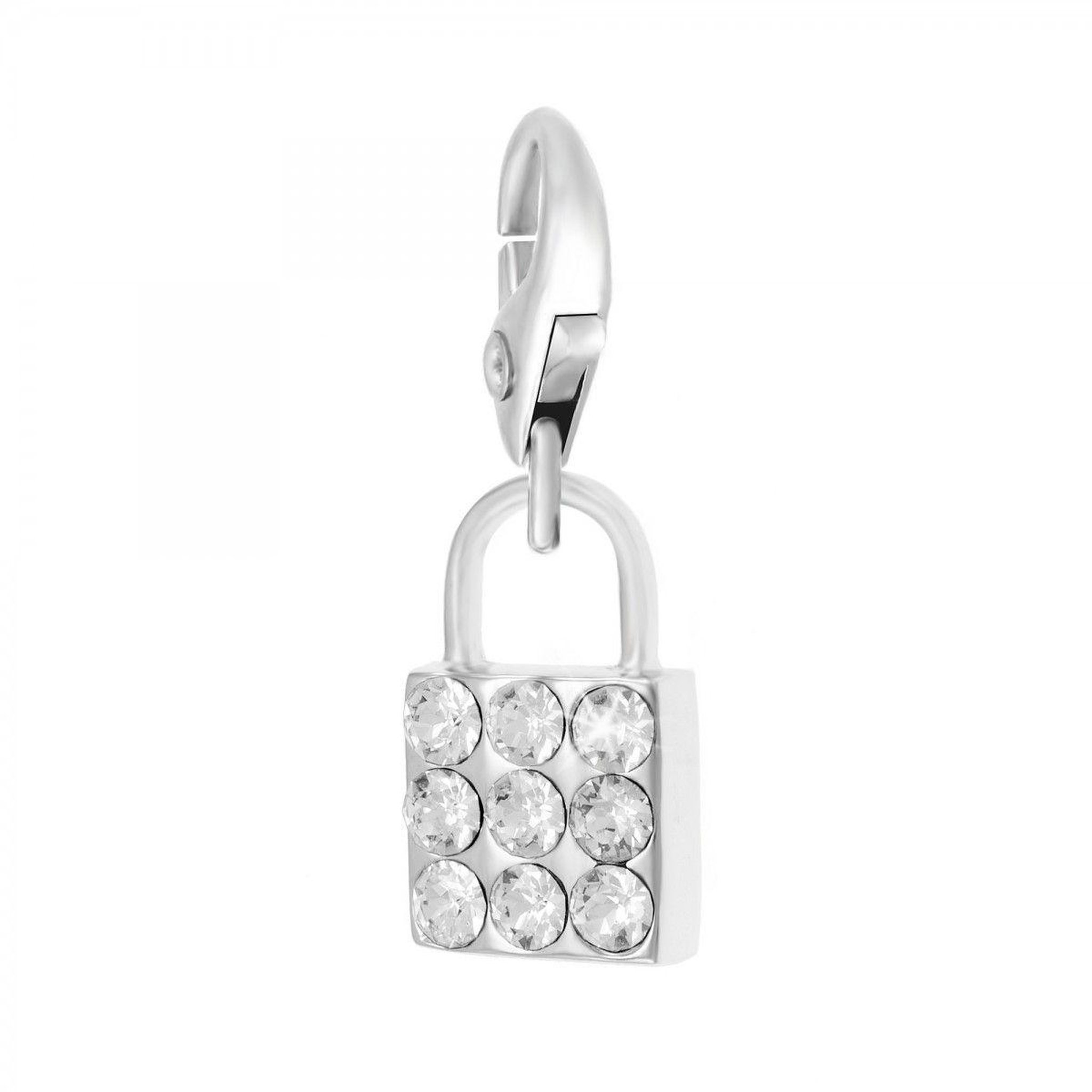 SC CRYSTAL Charm cadenas SC Crystal orné de Cristaux scintillants