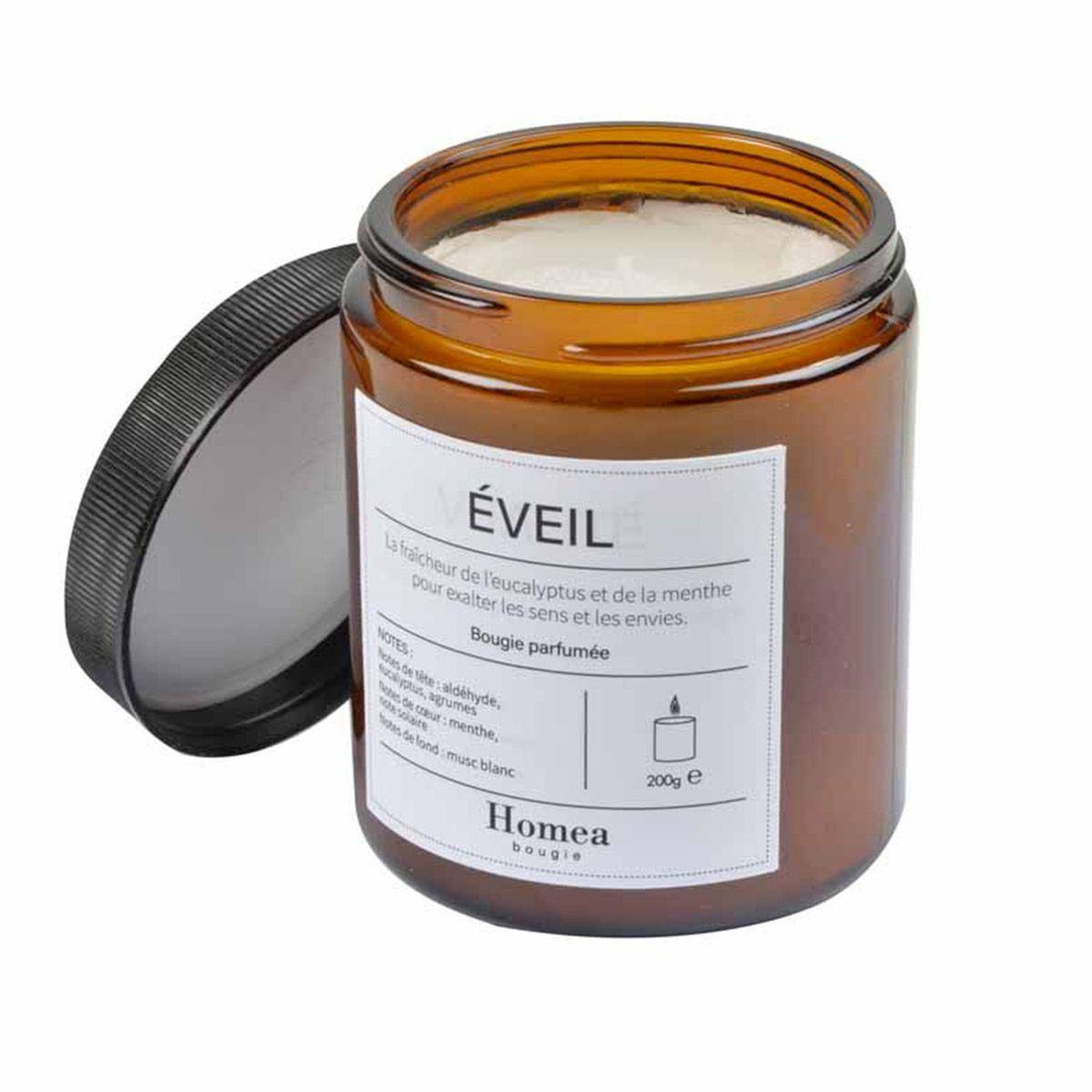 HOMEA Bougie verrine parfumée  apothicaire  200g éveil
