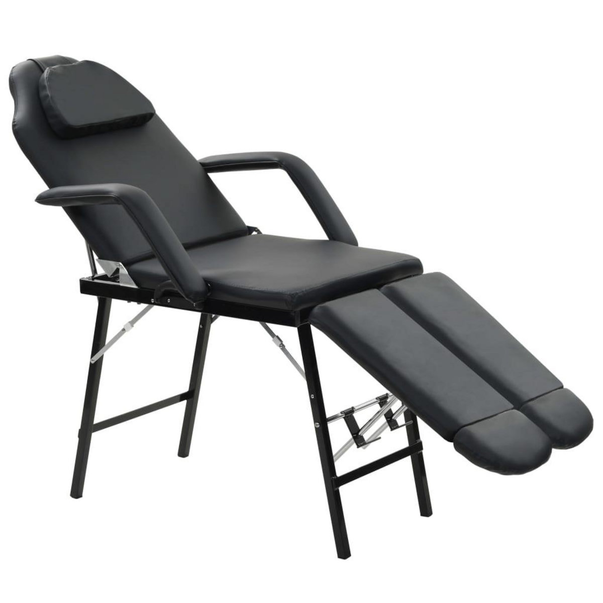 VIDAXL Fauteuil de massage pour traitement facial Simili-cuir Noir