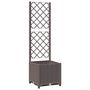 Voir la diapositive 2 : VIDAXL Jardiniere avec treillis Marron 40x40x136 cm PP