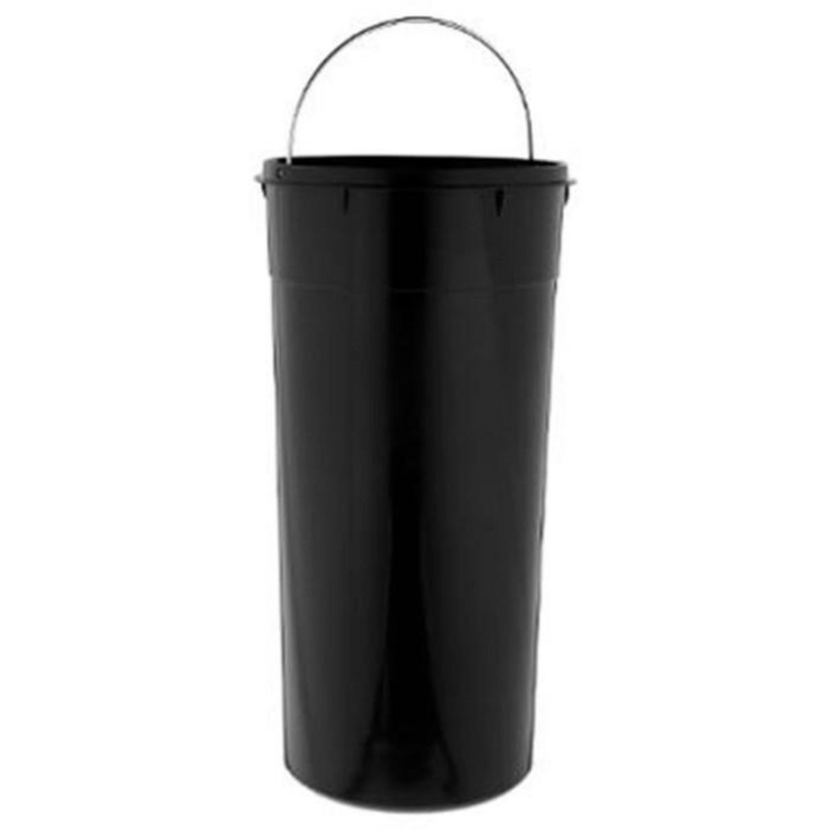 FIVE Poubelle en Métal & Bambou  Natureo  30L Noir