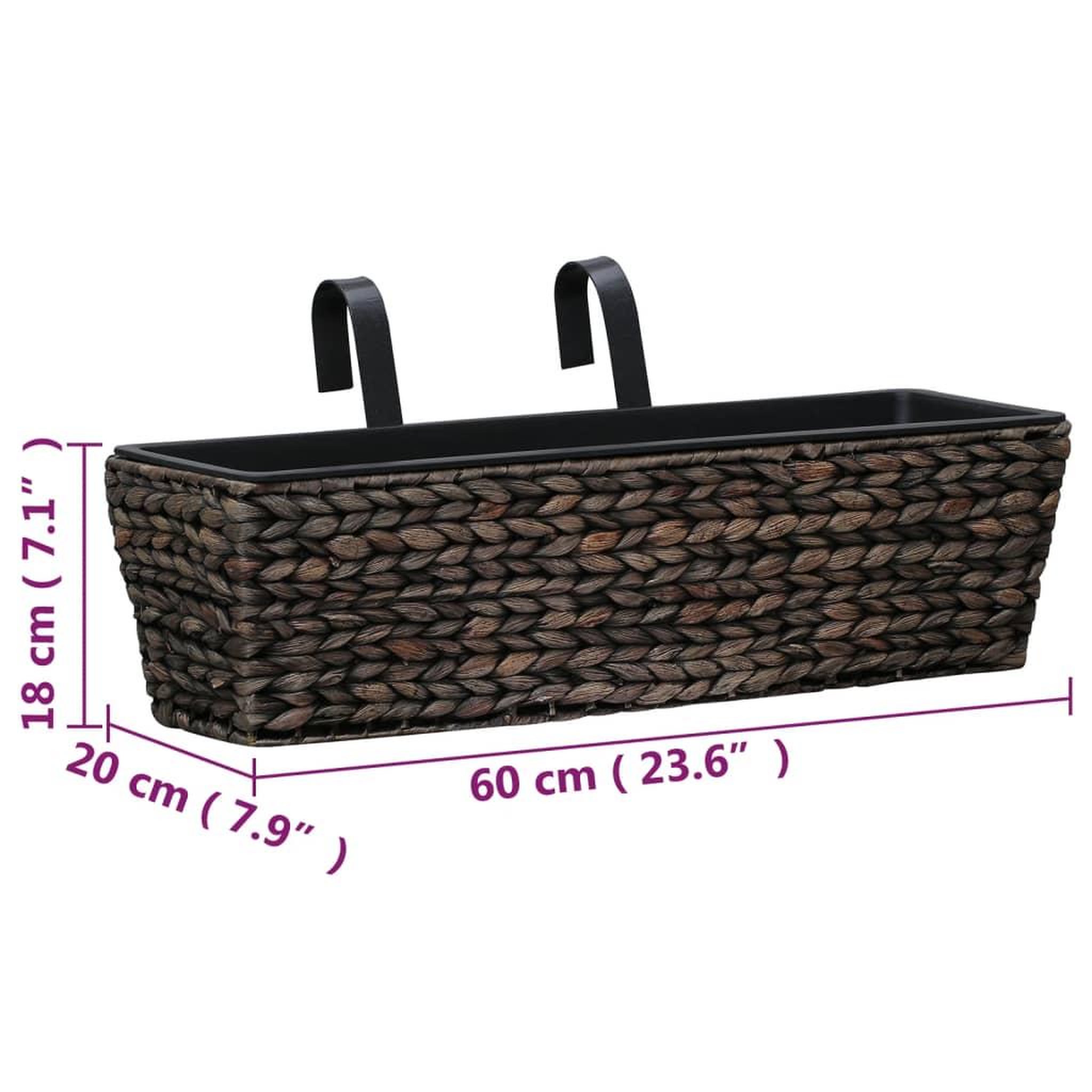 Voir la diapositive 6 : VIDAXL Jardinieres 2 pcs Jacinthe d'eau Marron