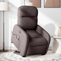 Voir la diapositive 2 : VIDAXL Fauteuil inclinable de massage electrique Marron fonce Tissu