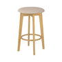 Voir la diapositive 3 : Rendez vous déco Lot de 2 tabourets pour îlot central 66 cm en tissu beige-Vahina