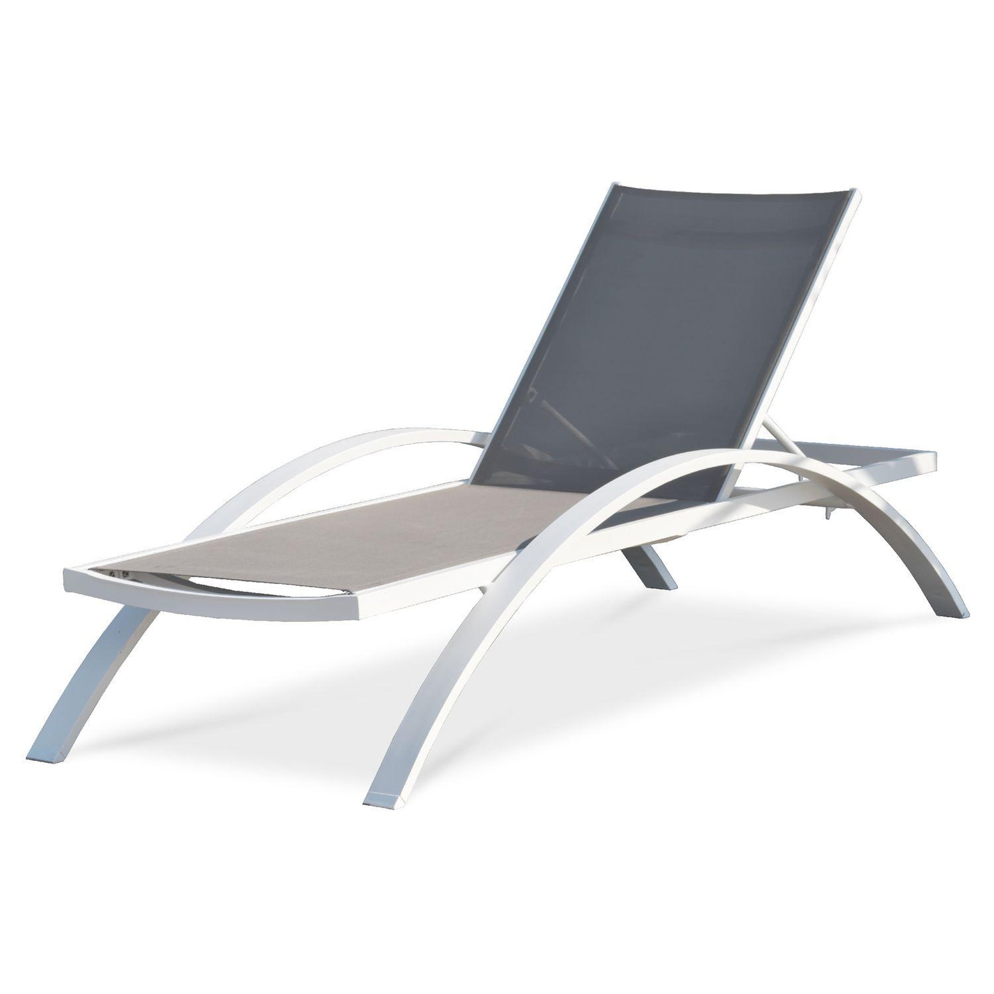 Voir la diapositive 2 : DCB GARDEN Chaise longue de jardin - Blanc - BARCELONA