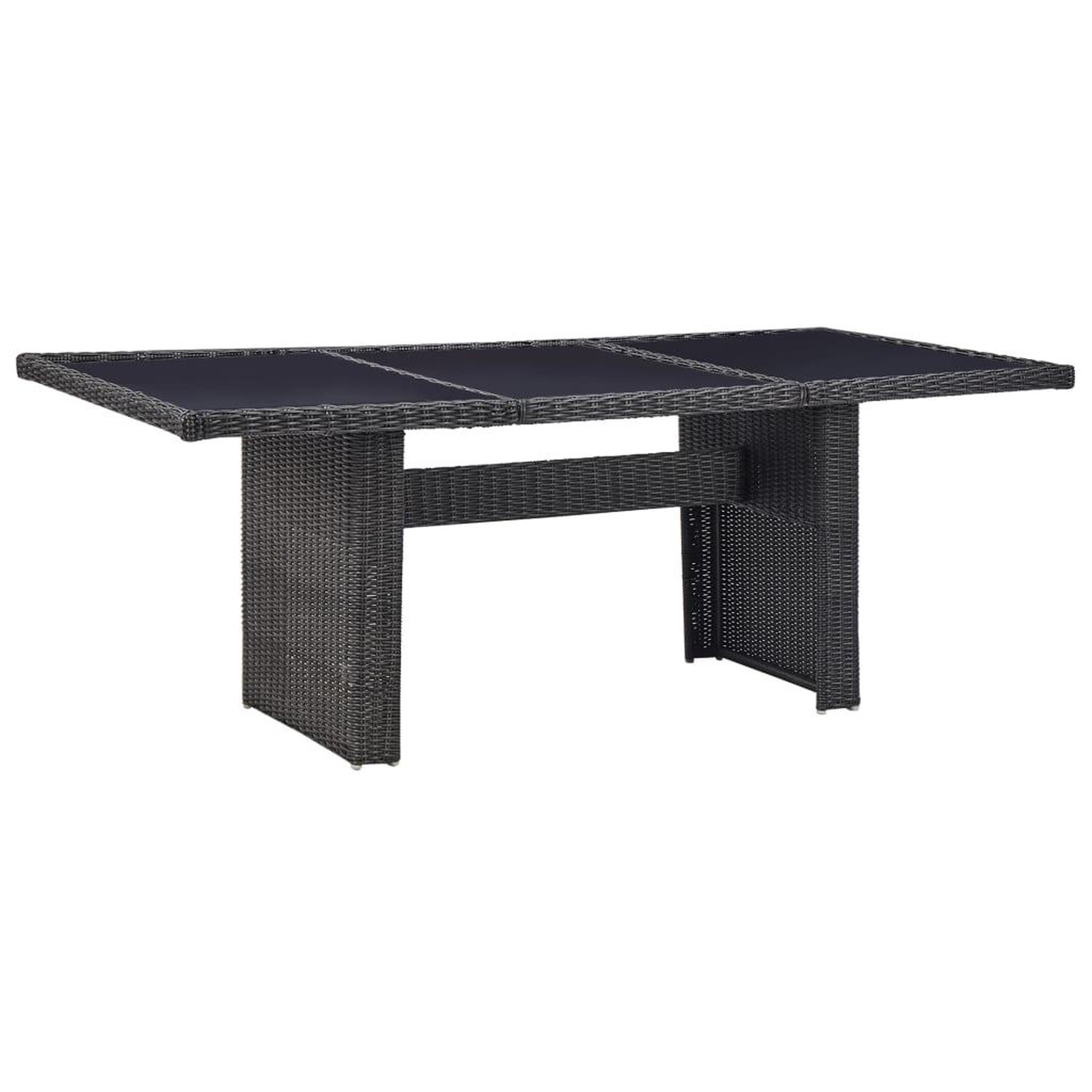 Voir la diapositive 2 : VIDAXL Ensemble a manger d'exterieur 9 pcs Resine tressee Noir