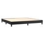 Voir la diapositive 4 : VIDAXL Sommier a lattes de lit avec matelas Noir 200x200 cm Similicuir
