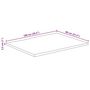Voir la diapositive 6 : VIDAXL Dessus de table 100x80x2,5 cm bord vivant bois massif manguier