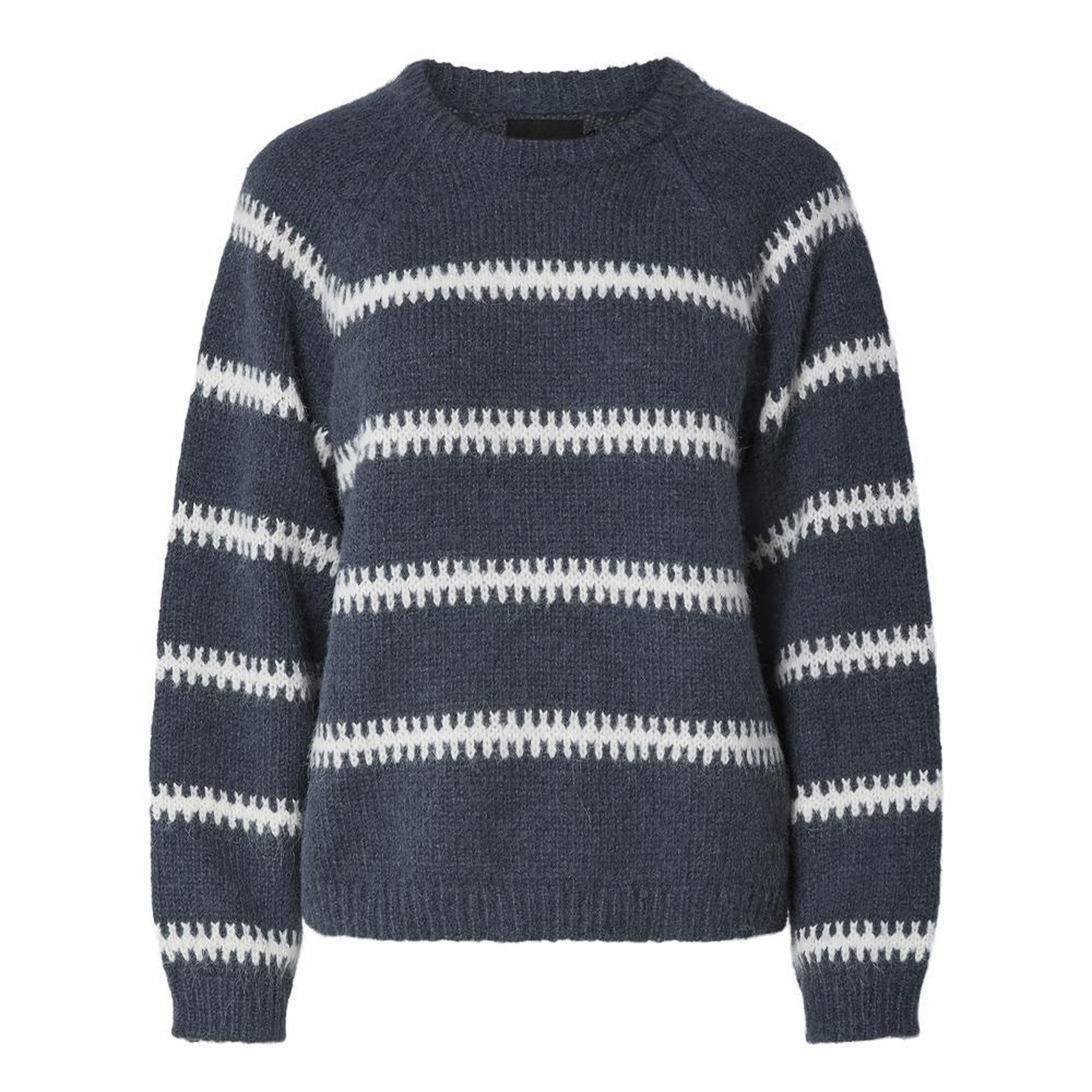 Voir la diapositive 1 : Pieces Pull Gris/Blanc Femme Pieces Sonja