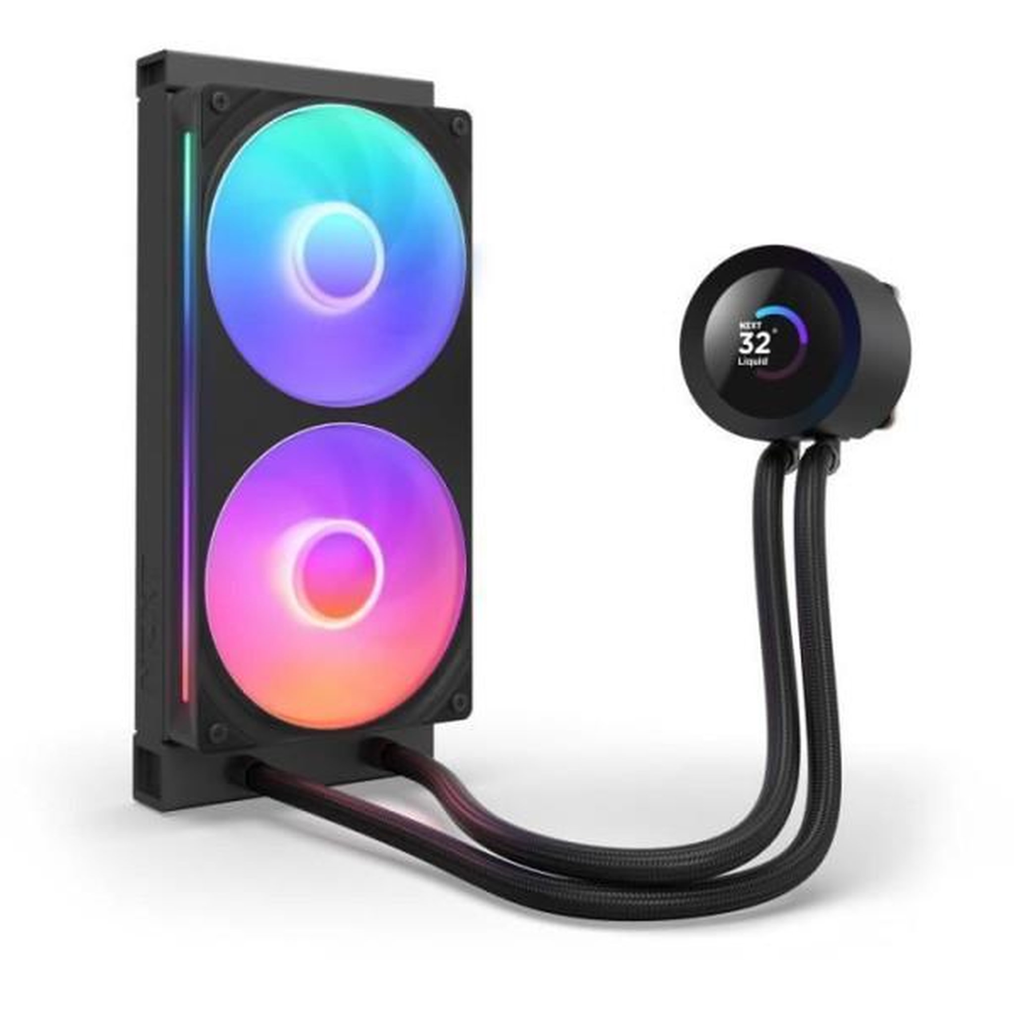 Voir la diapositive 3 : NZXT Watercooling - NZXT - RL-KR240-B2 - Kraken Plus 240 RGB - Écran carré 1.54 personnalisable et ventilateurs RGB - Noir
