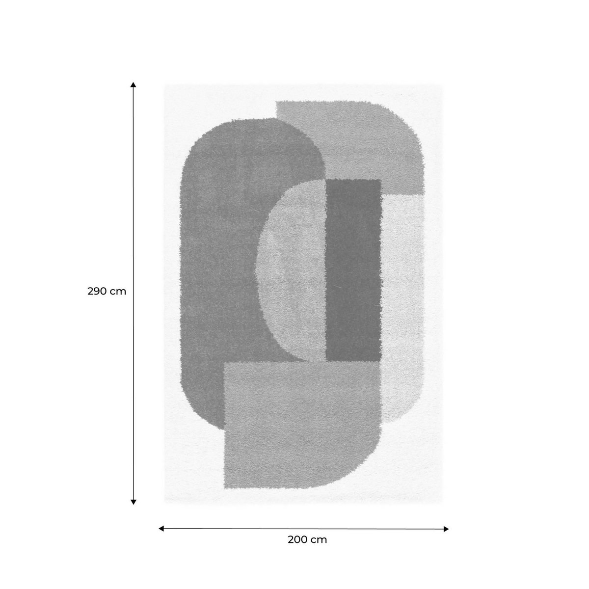 SWEEEK Tapis intérieur shaggy, motifs géométriques, multicolore