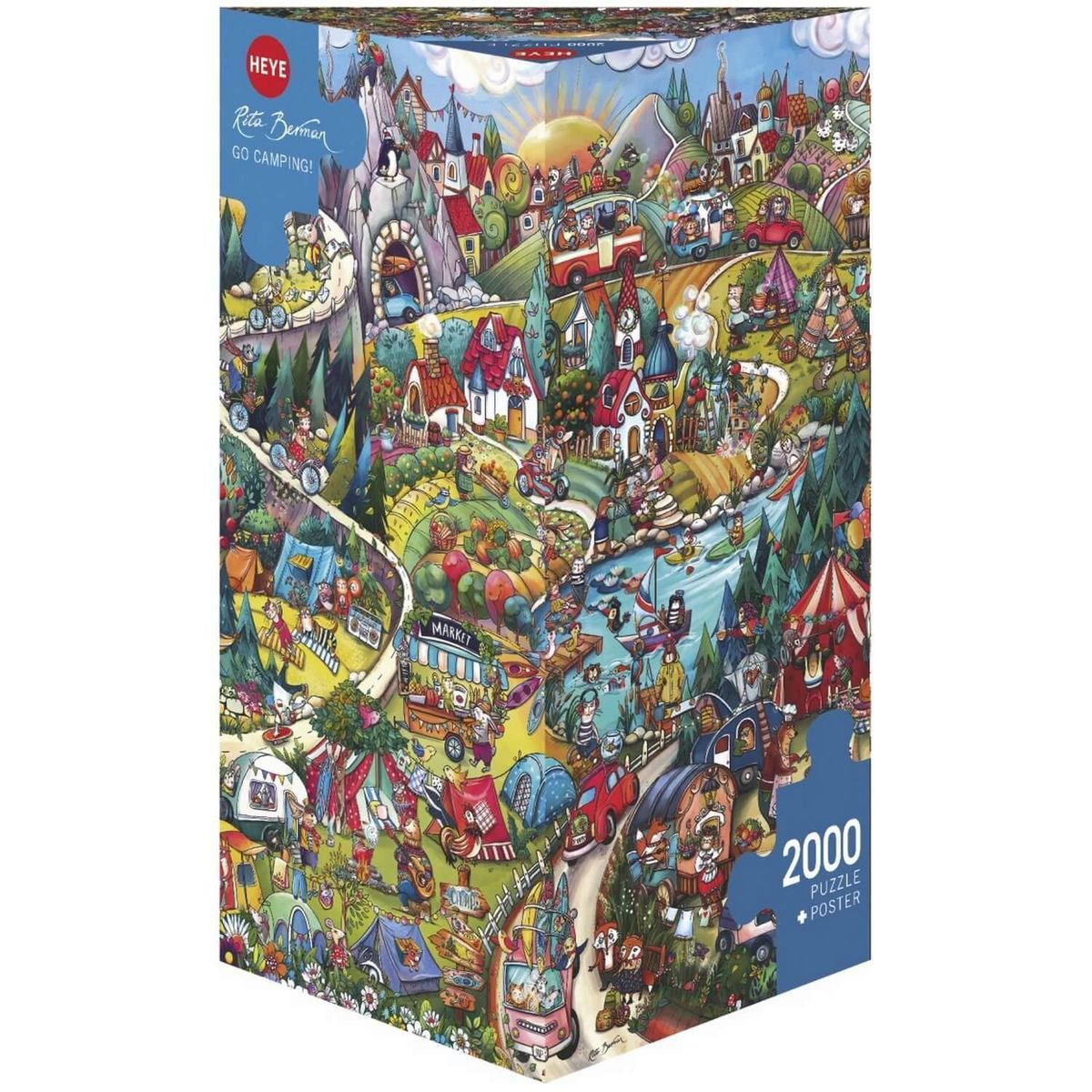 Heye Puzzle 2000 pièces : Go camping !