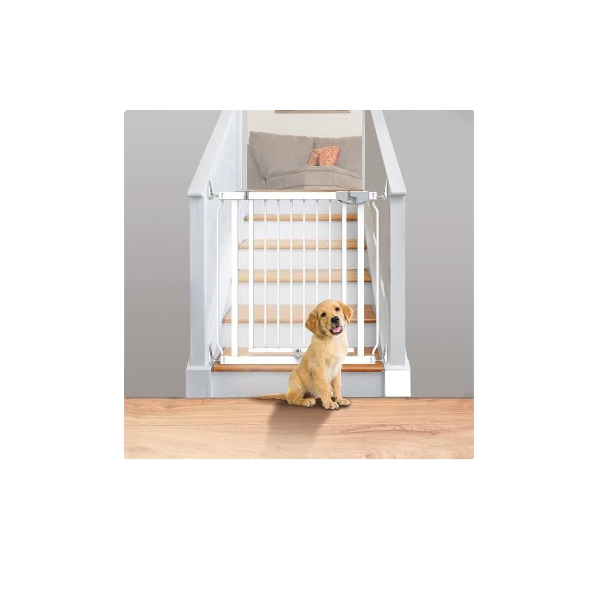 Voir la diapositive 2 : Genius ideas Barrière de sécurité Ingenuity doorway series easy install blanche