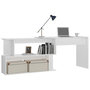 Voir la diapositive 3 : VIDAXL Bureau d'angle Blanc brillant 200x50x76 cm Bois d'ingenierie