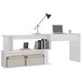 Voir la diapositive 3 : VIDAXL Bureau d'angle Blanc brillant 200x50x76 cm Bois d'ingenierie