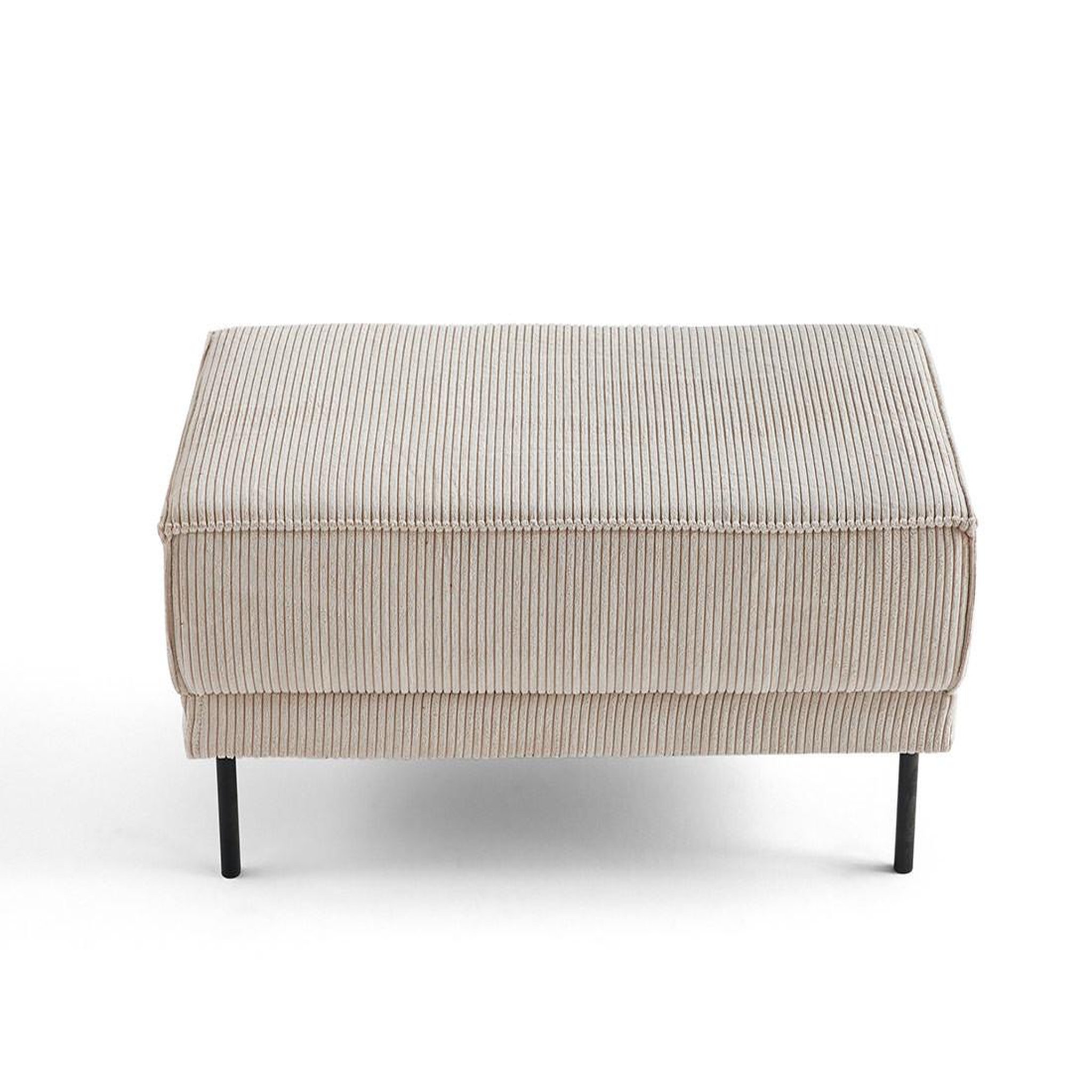 Voir la diapositive 1 : BEST MOBILIER Charlie - pouf - pieds hauts - en velours côtelé