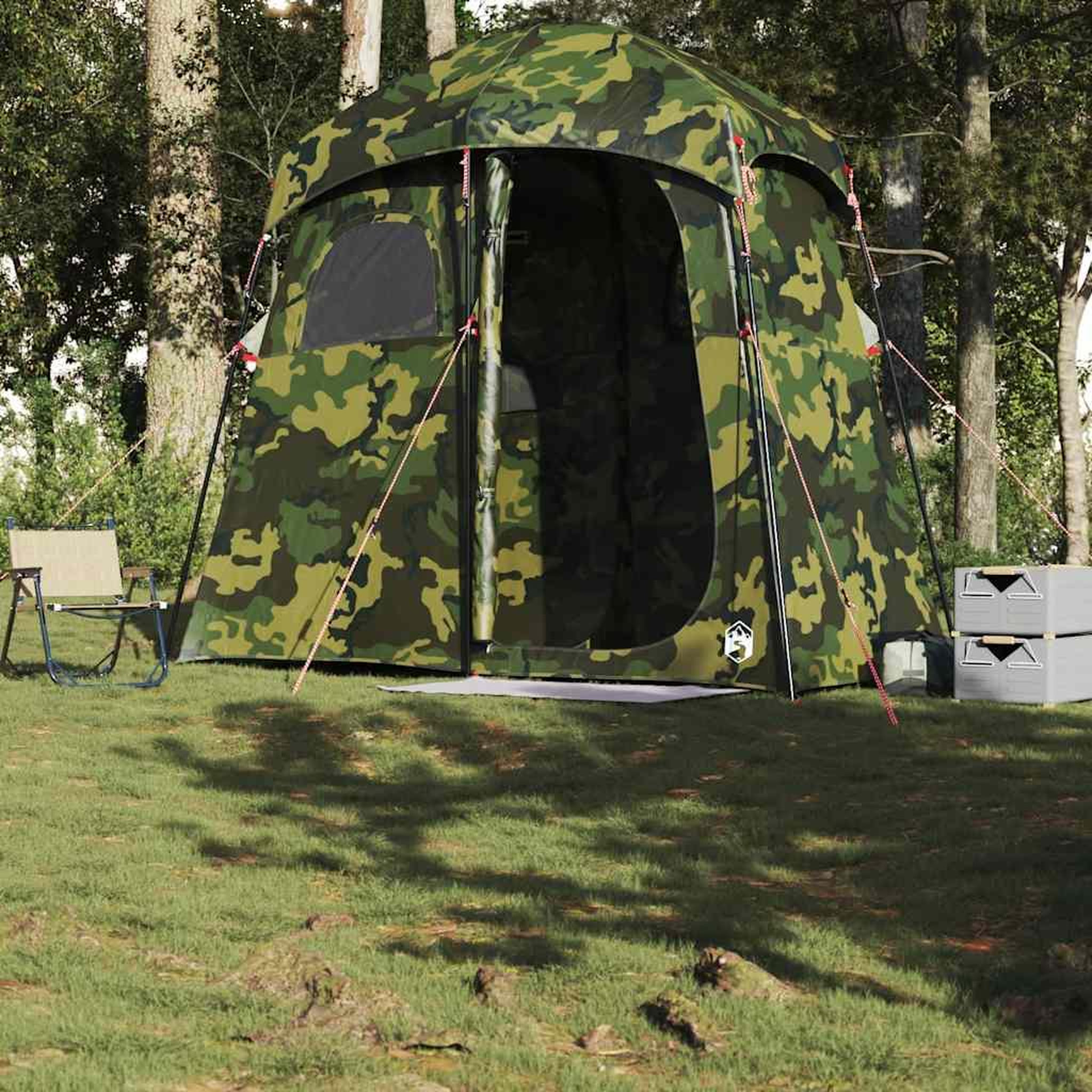 Voir la diapositive 3 : VIDAXL Tente de douche 2 personnes camouflage impermeable