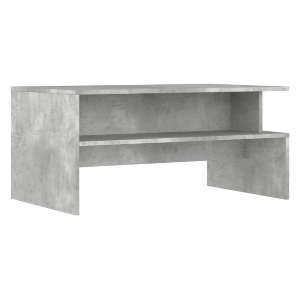 VIDAXL Table basse gris béton 90x55x42,5 cm bois d ingénierie