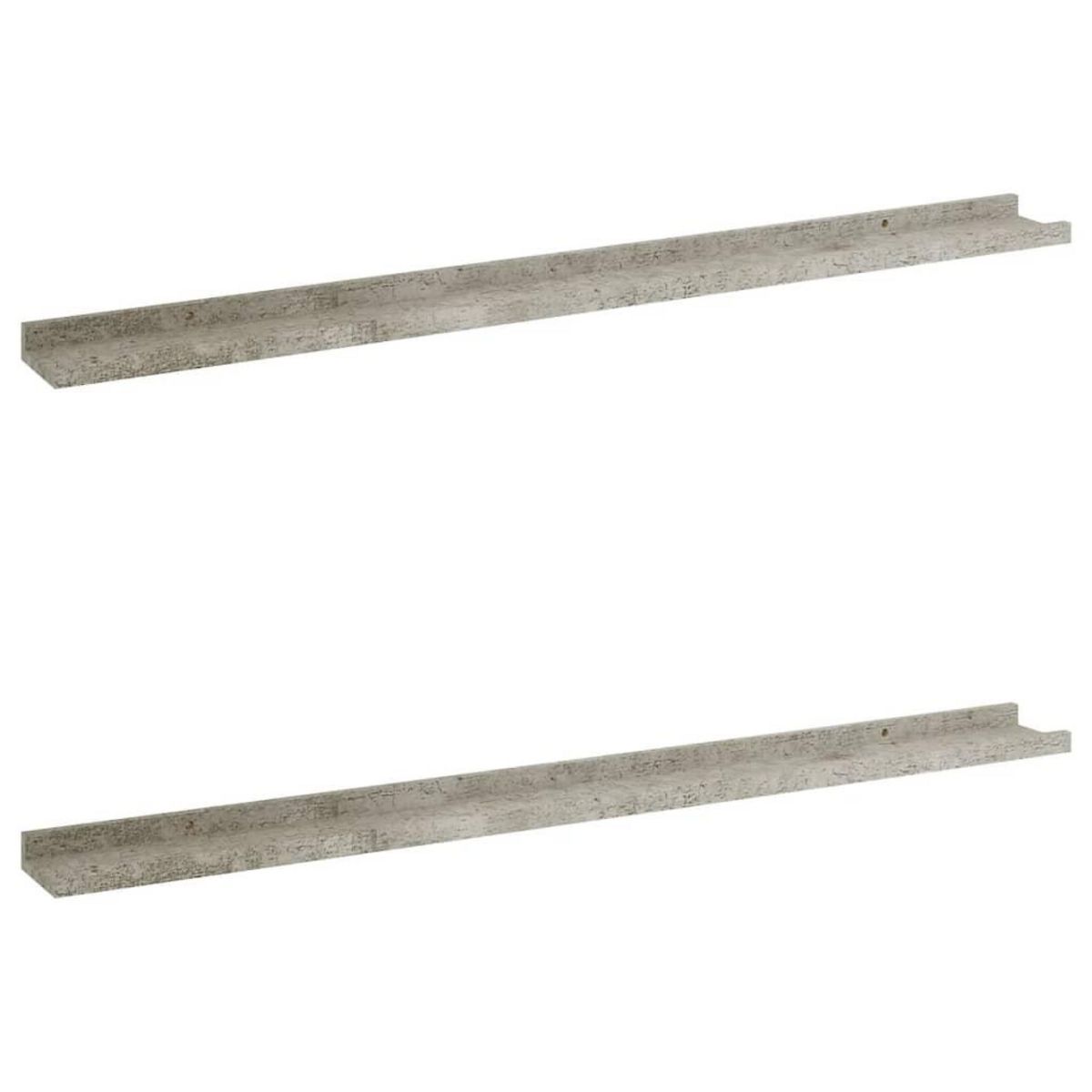 VIDAXL Etageres murales 2 pcs Gris beton 100x9x3 cm