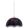 Voir la diapositive 2 : Paris Prix Lampe Suspension  Velours  95cm Bleu