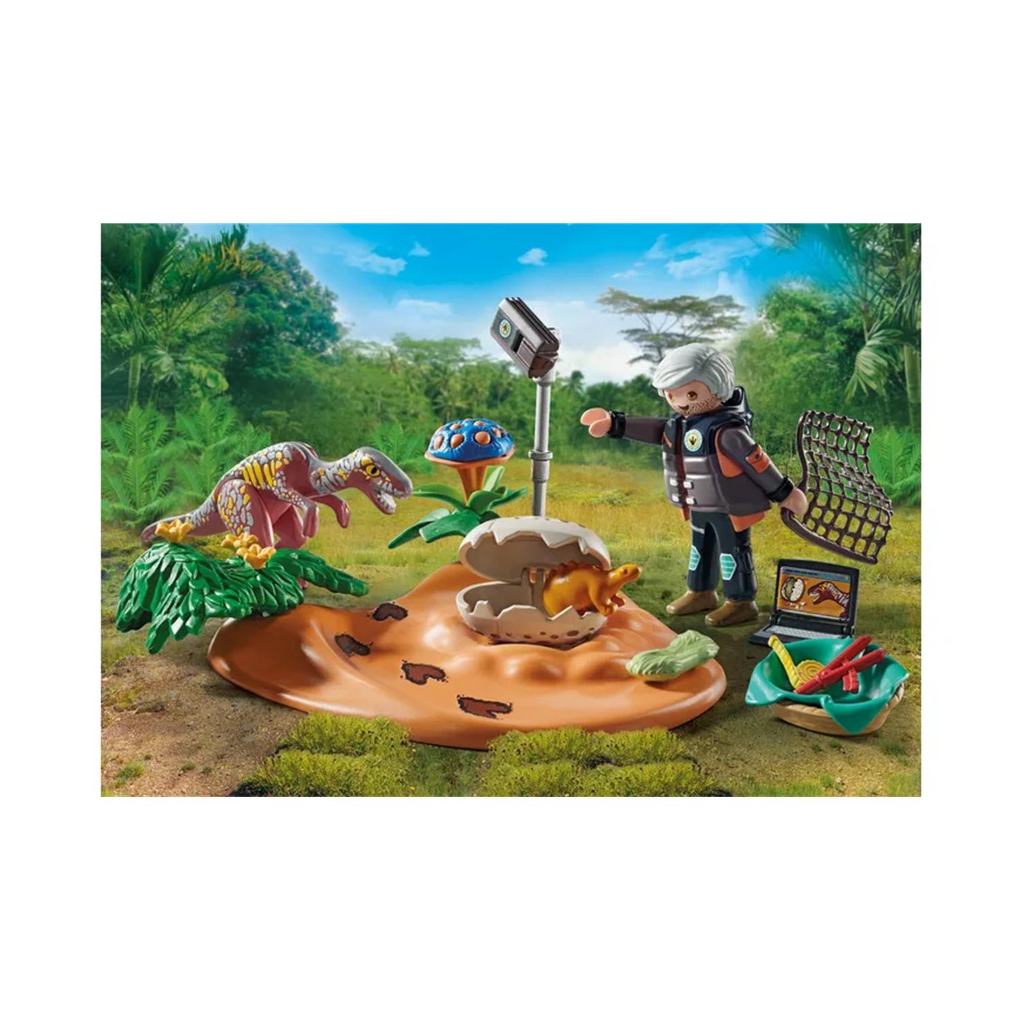 Voir la diapositive 2 : PLAYMOBIL Dinos Stégosaure et voleur d'œuf