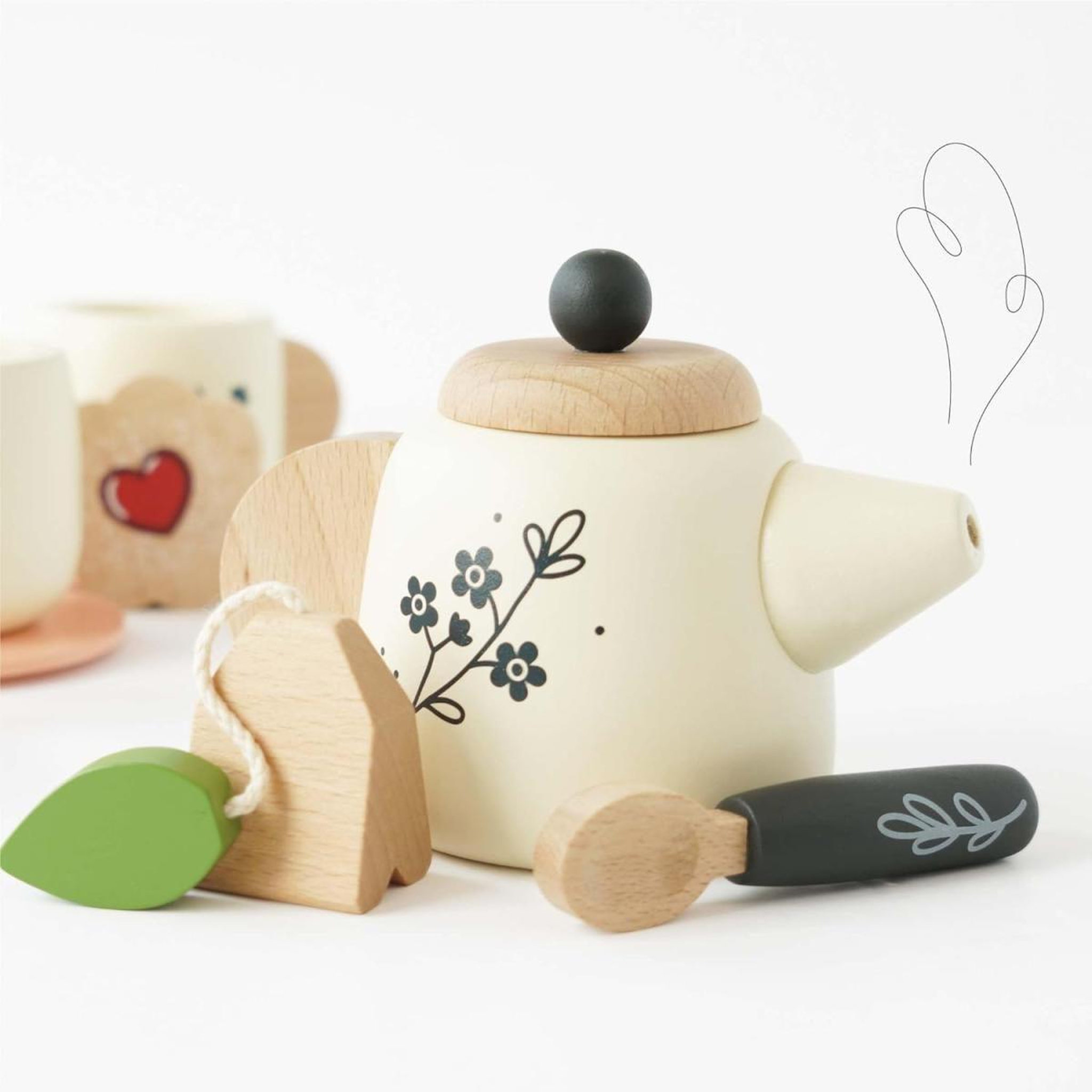 Voir la diapositive 2 : Le Toy Van Set De Thé Et Plateau - 12 Pièces
