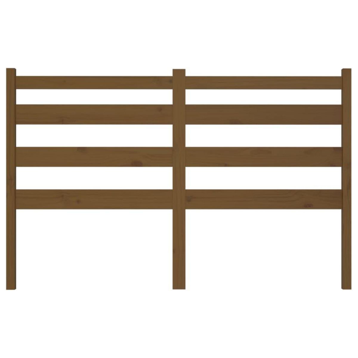 VIDAXL Tete de lit Marron miel 146x4x100 cm Bois massif de pin