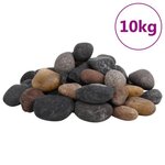 VIDAXL Galets polis 10 kg multicolores 5 8 cm