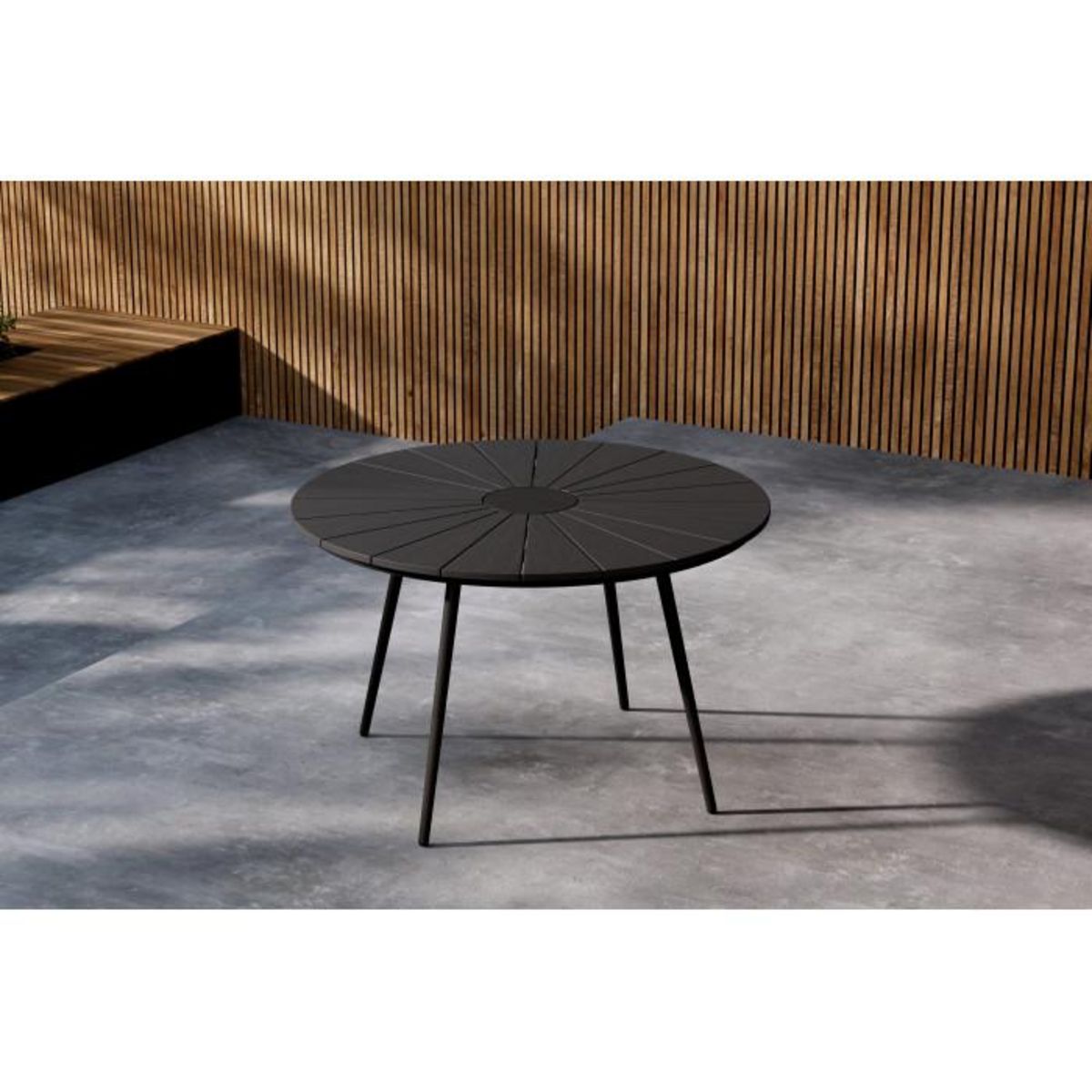 Paris Prix Table de Jardin Design  San Vito  120cm Noir