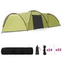 Voir la diapositive 2 : VIDAXL Tente igloo de camping 650x240x190 cm 8 personnes Vert