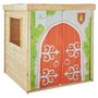 Voir la diapositive 3 : Soulet Cabane de jardin enfant - Bois avec rideaux en tissu - H1,32 m - PRINCESSE