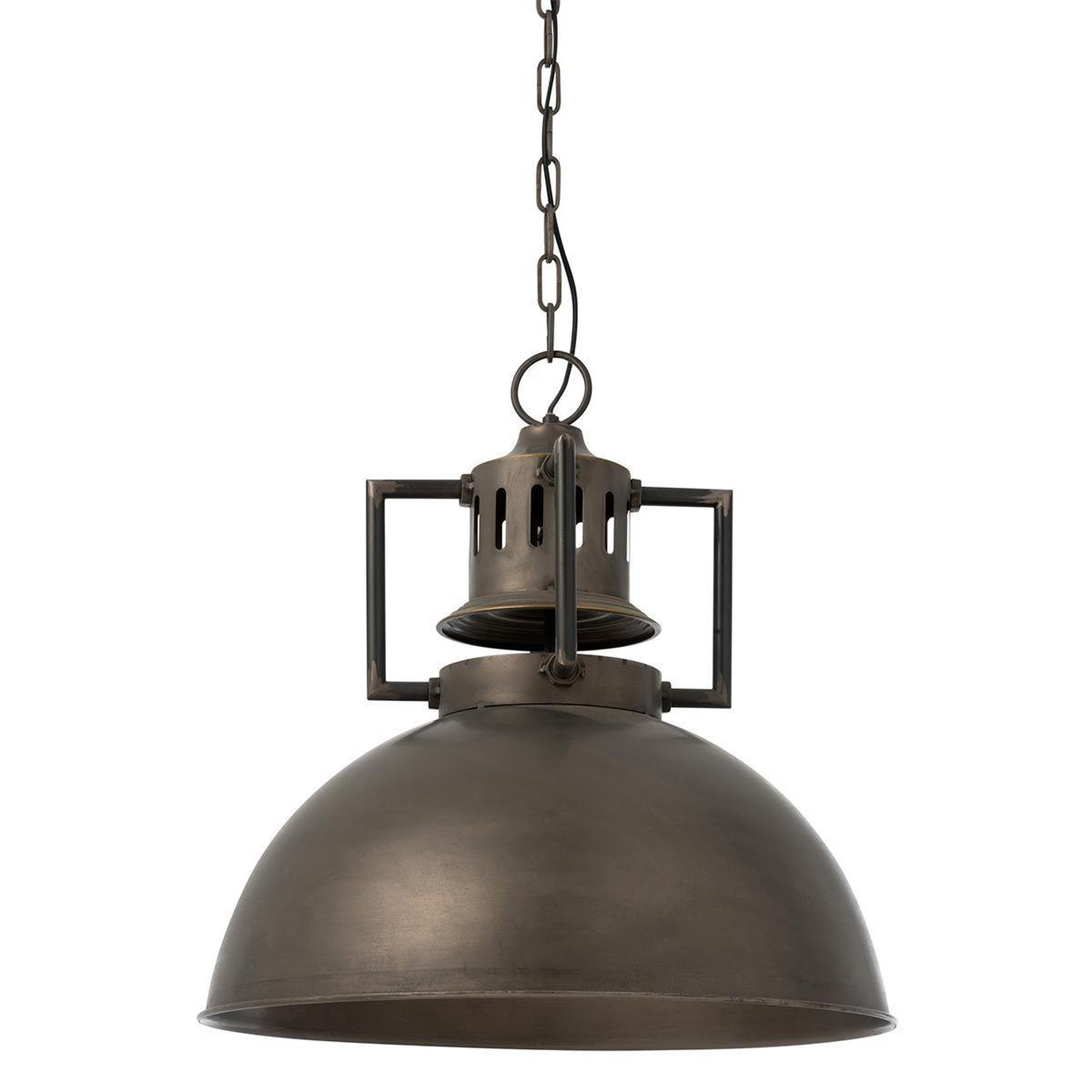 Voir la diapositive 2 : J-LINE Lampe suspension en métal  indus  155cm gris