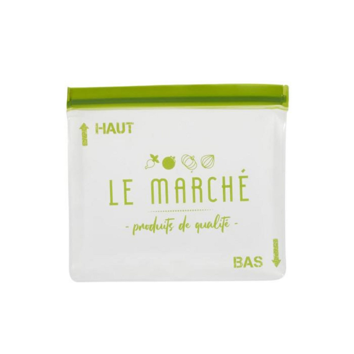 Paris Prix Lot de 2 Sacs de Conservation  Green  28cm Vert