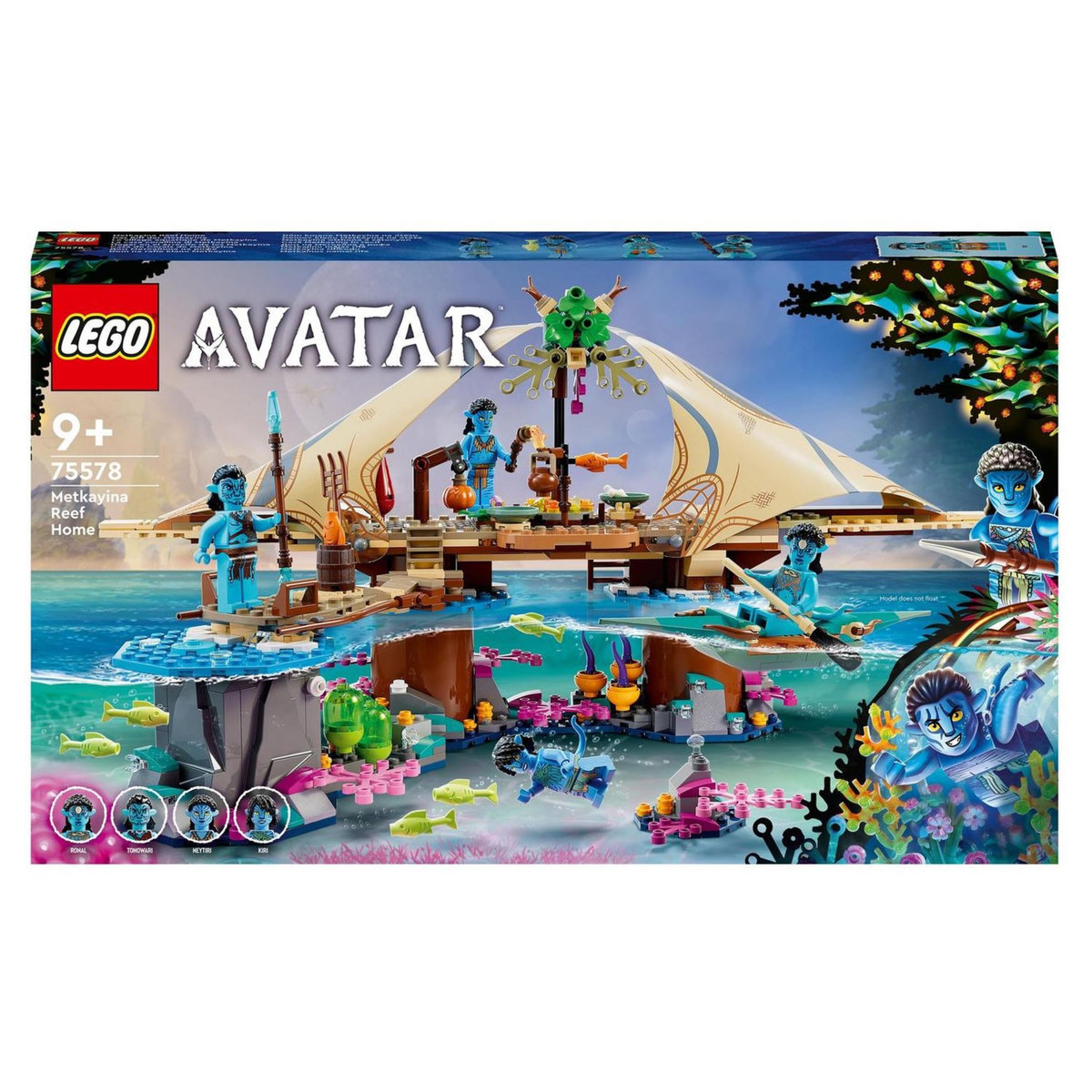 LEGO Avatar 75578 Le village aquatique de Metkayina, Jouet de Construction, avec Village, Canoë, Pandora, Minifigurines Neytiri et Tonowari