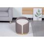 Voir la diapositive 5 : Paris Prix Tabouret Support Dorsal  Corvin  45cm Ivoire & Taupe