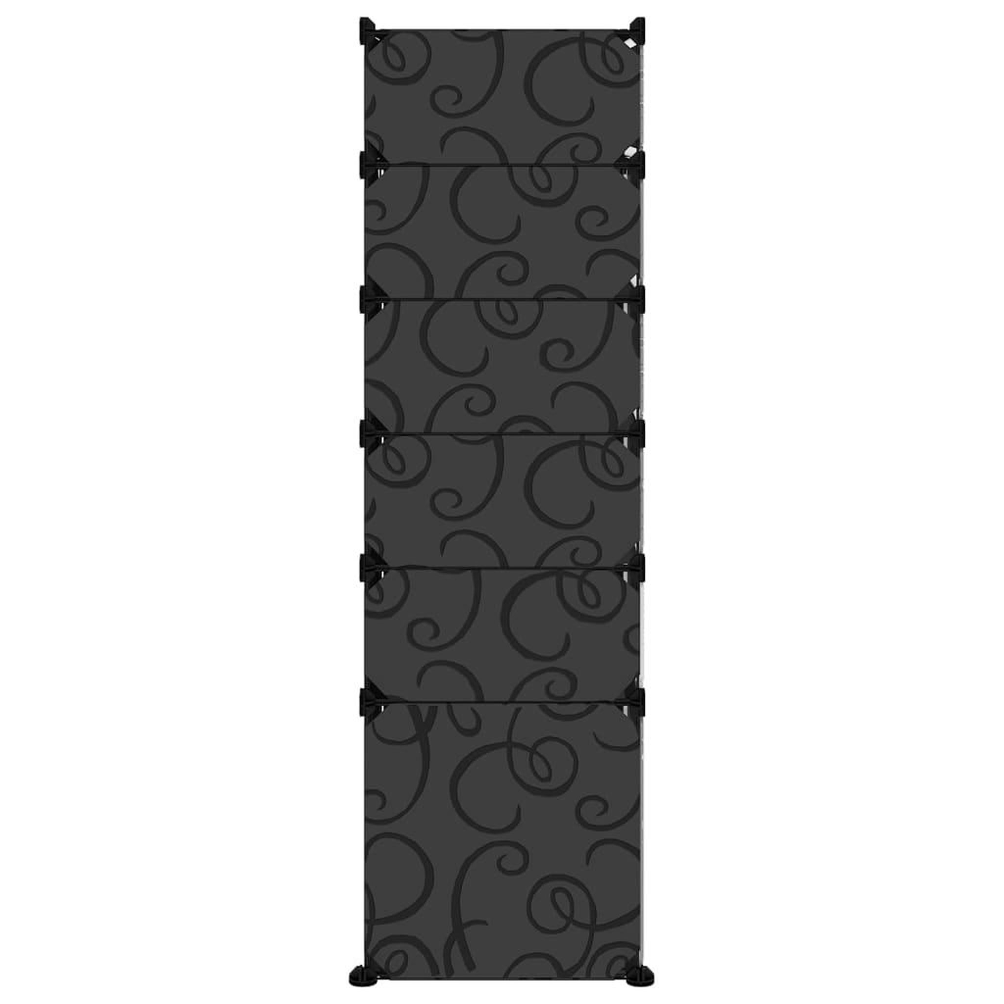 Voir la diapositive 4 : VIDAXL Etagere a chaussures Noir 94x37x125 cm PP