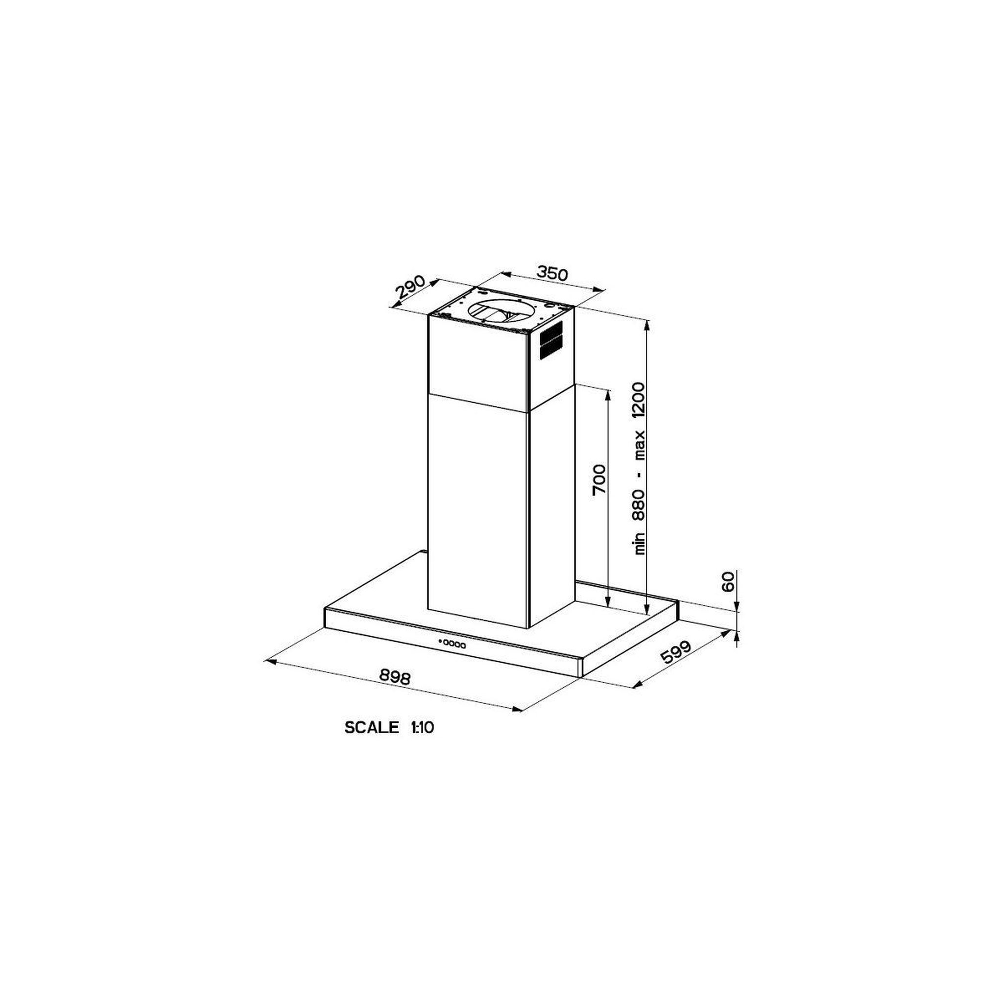 Voir la diapositive 2 : faber Hotte décorative îlot comfort ilot x a90
