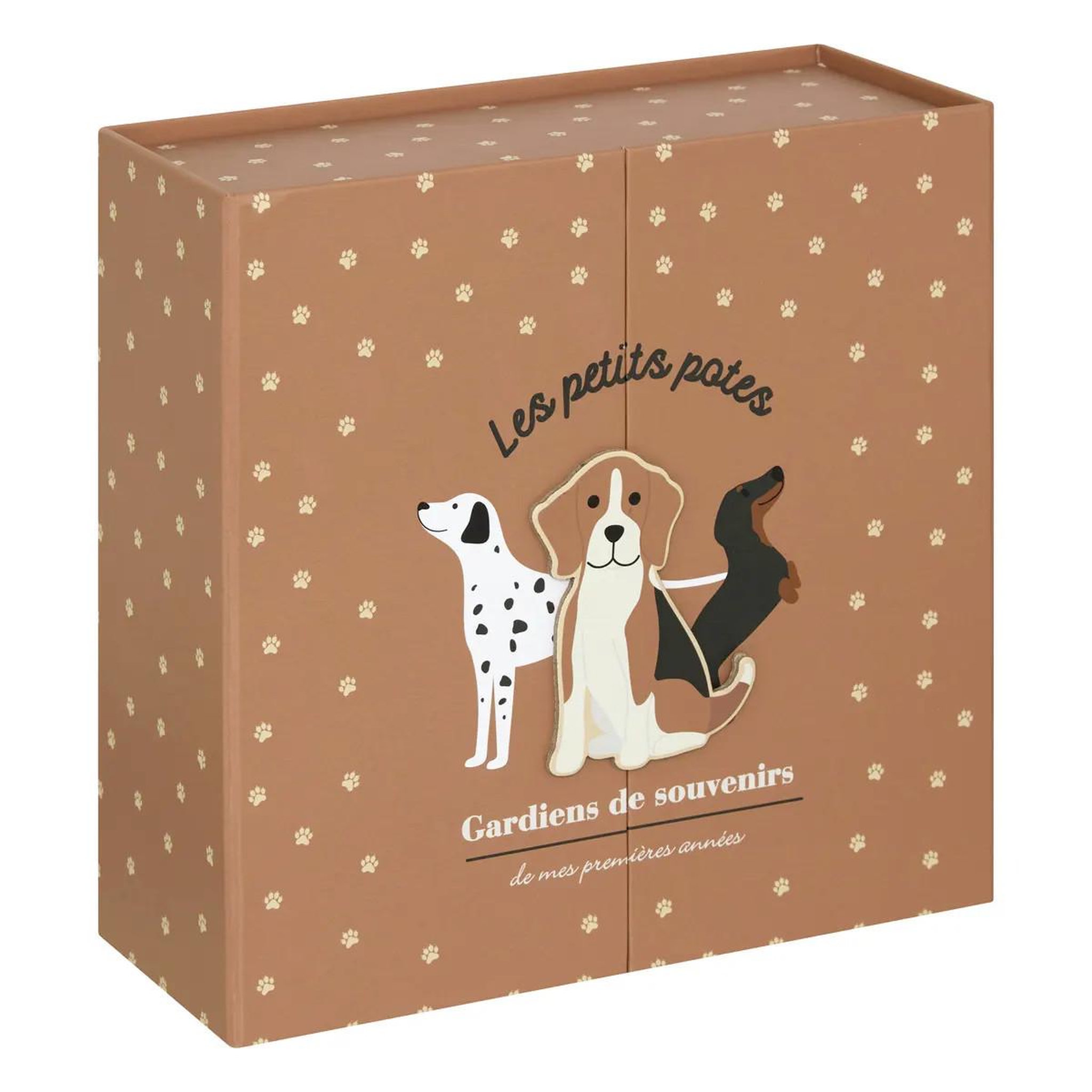 Voir la diapositive 2 : Atmosphera Kids Coffret de naissance à souvenirs  chien  22cm marron